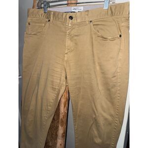 Peter Millar Mens Size 35 Tan Khaki Golf Chino Casual Work Cotton Pants